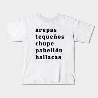 Venezuelan Foods Kids T-Shirt